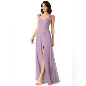 Azazie Everett Bridesmaid Dress in Purple Wisteria Size Small